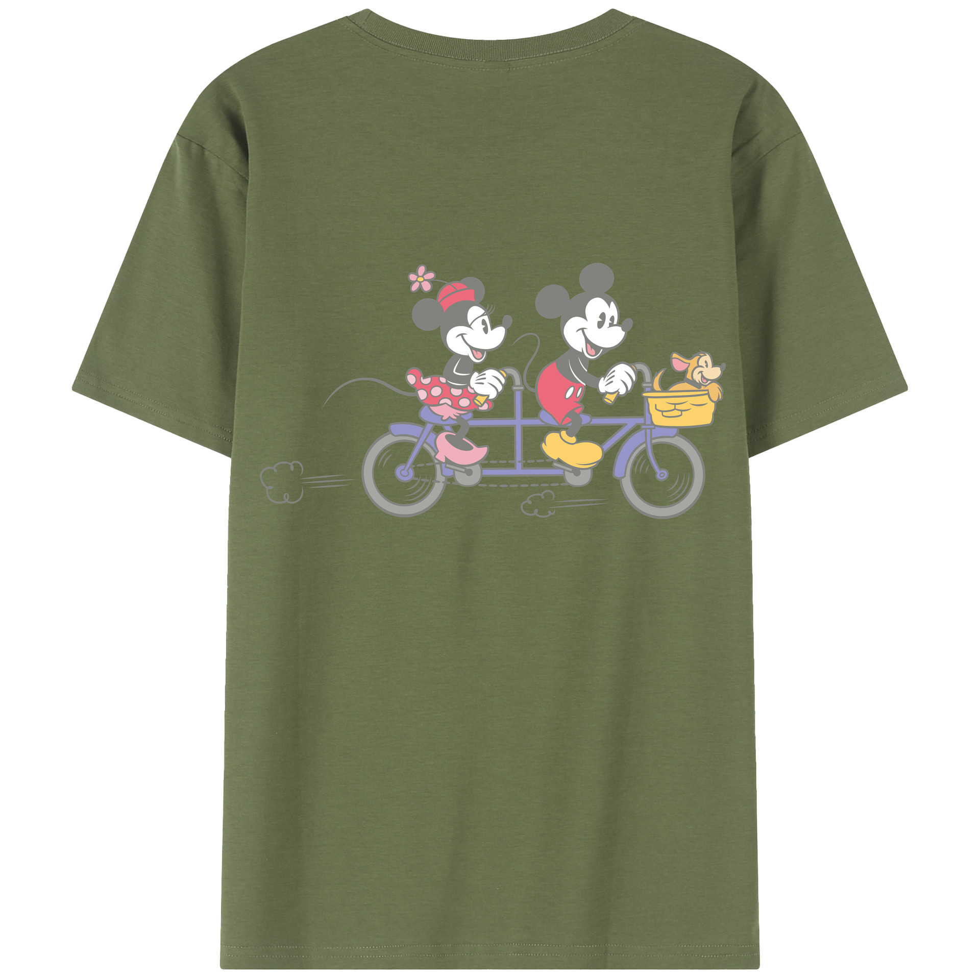 （画像用） ミッキーマウス Mickey Mouse 綿100％半袖Tシャツ（背面プリント）